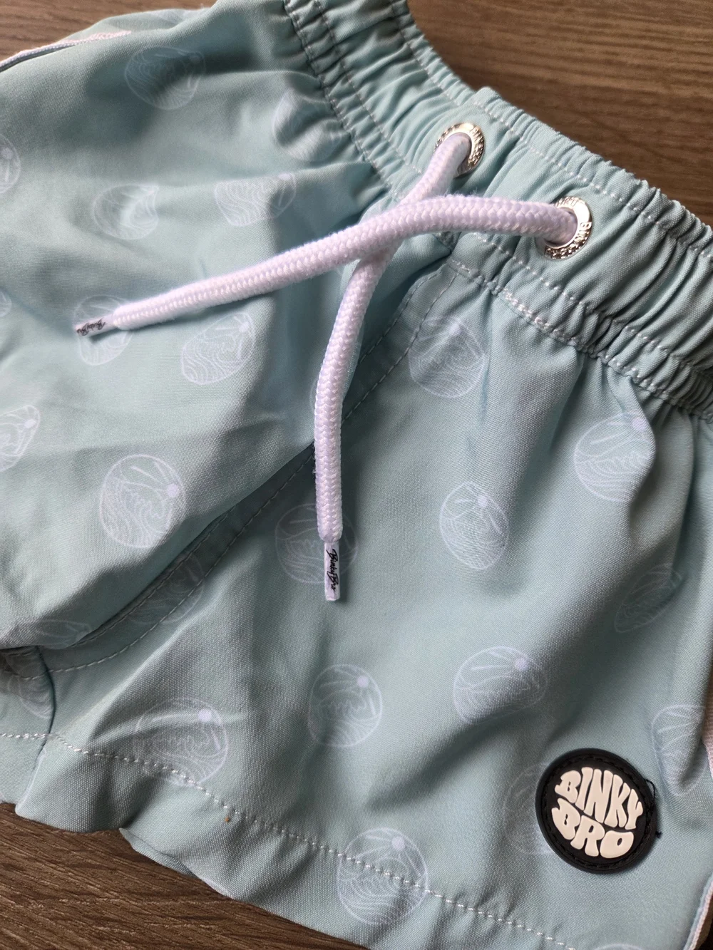 Binky Bro Infant Teal Swim Shorts with Drawstring